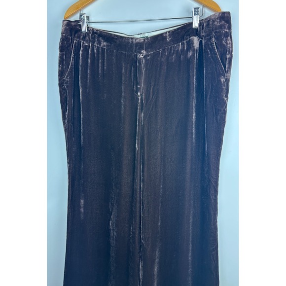 NWT  J. Crew Velvet City Fit Pants Relaxed Straight Leg Brown Size 16 Vtg Y2k - Picture 4 of 15